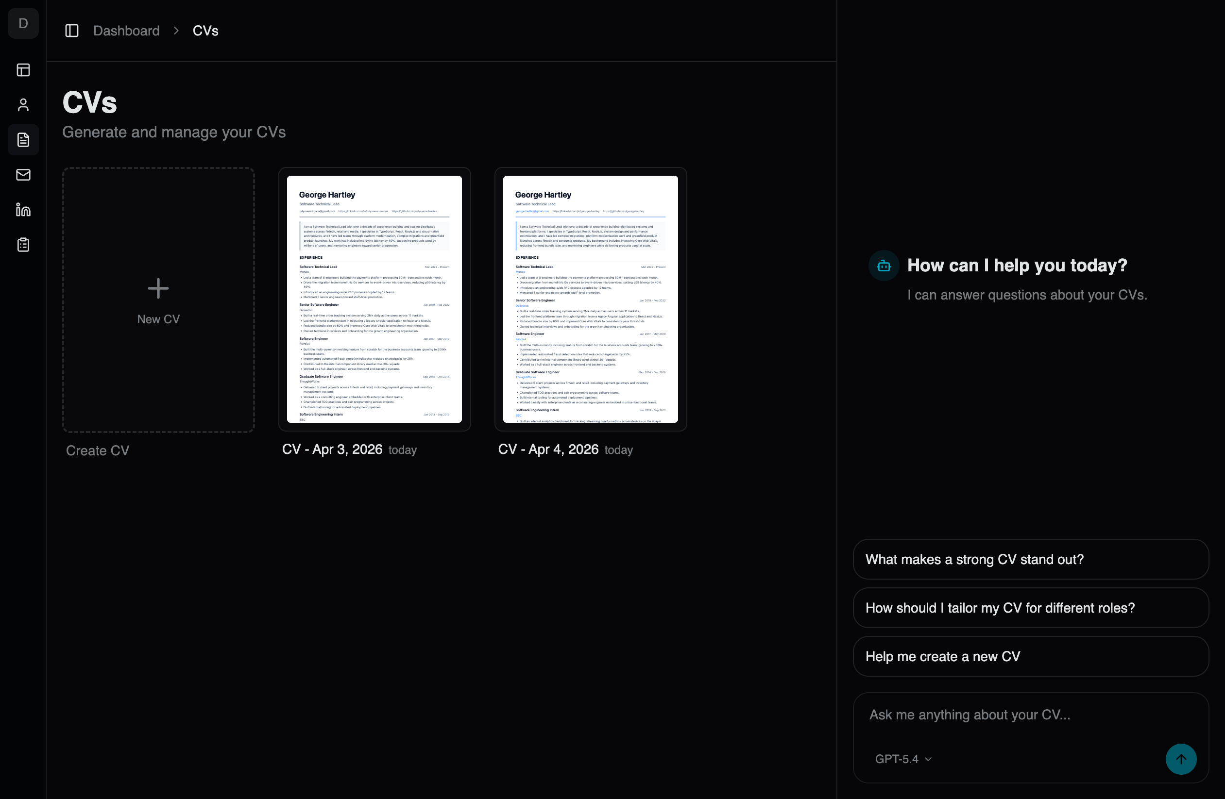 Chat sidebar refining content